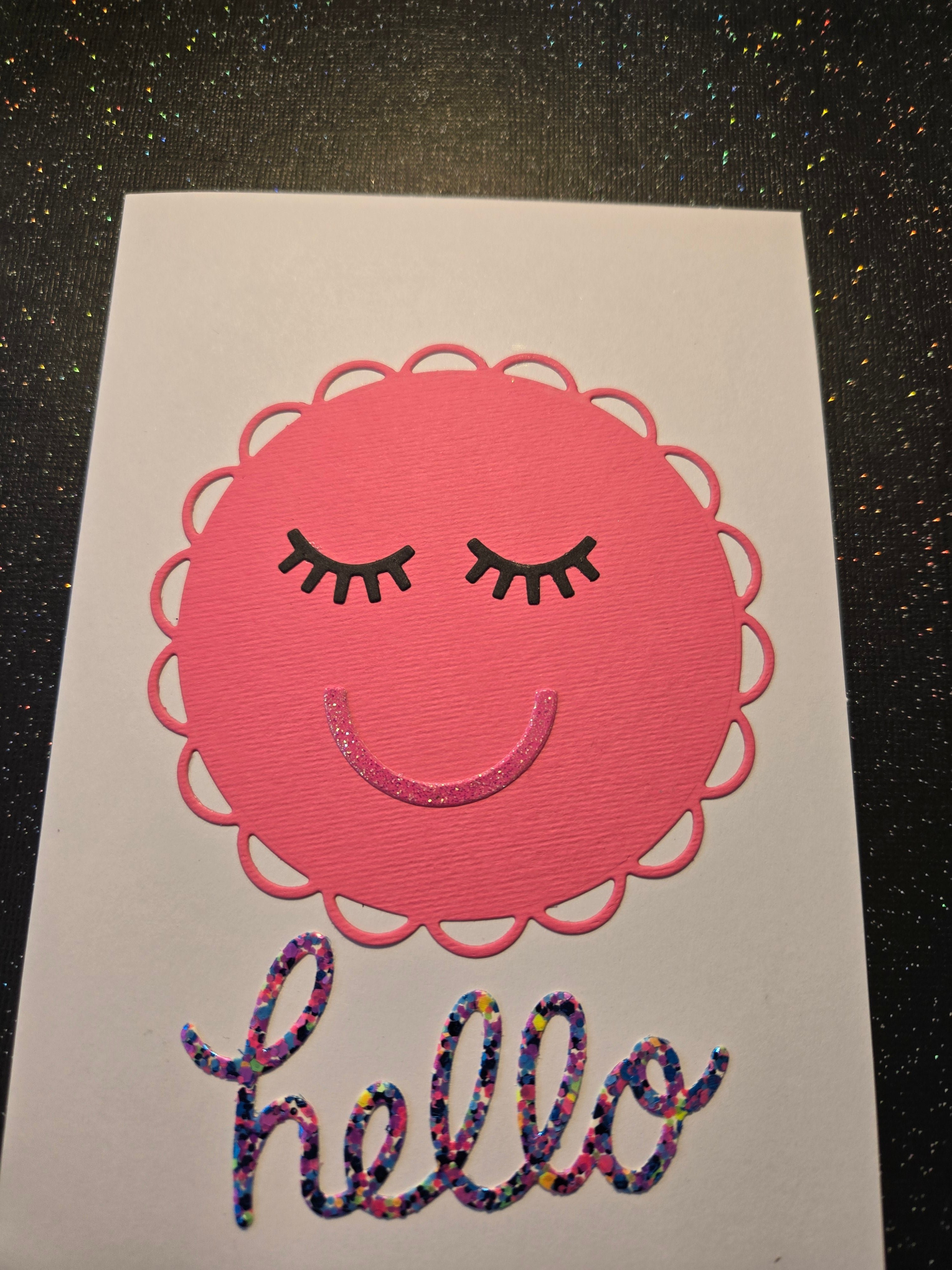Hello smiley face card